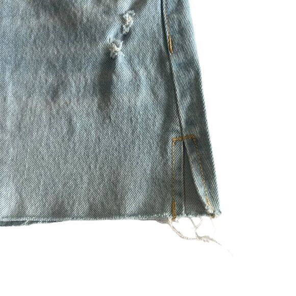 No Boundaries Women's High Rise Denim‎ Shorts Size 9 Light Wash Distressed - Picture 7 of 9